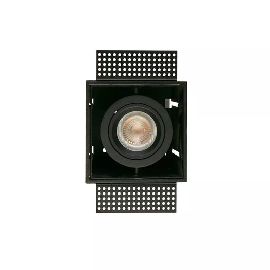 Searchlight Downlights Sablons 1 Square Adjustable Trimless, GU10, Black - Searchlight Downlights Sablons 1 Square Adjustable Trimless, GU10, Black