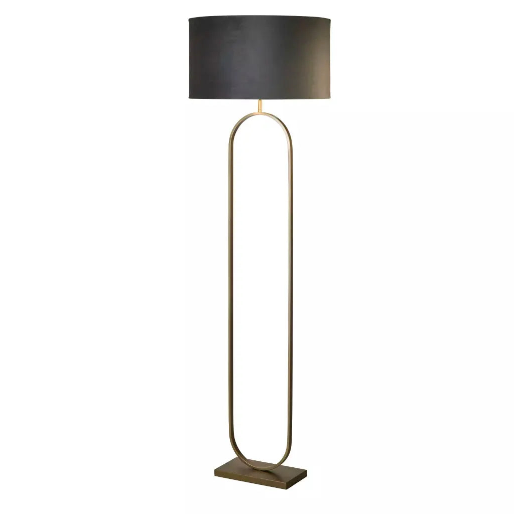 Searchlight Table Lamps Modish Floor Lamp Bronze Metal with Dark Grey Shade - Floor Lamps Searchlight Table Lamps Modish Floor Lamp Bronze Metal with Dark Grey Shade Floor Lamps