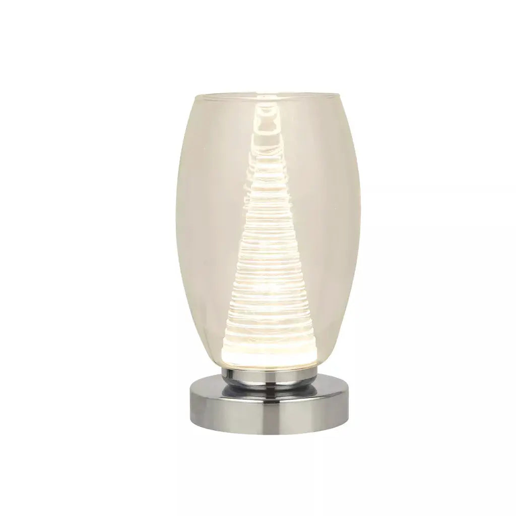 searchlight table lamps Cyclone Table Lamp - Chrome Metal & Clear Glass - searchlight table lamps Cyclone Table Lamp - Chrome Metal & Clear Glass