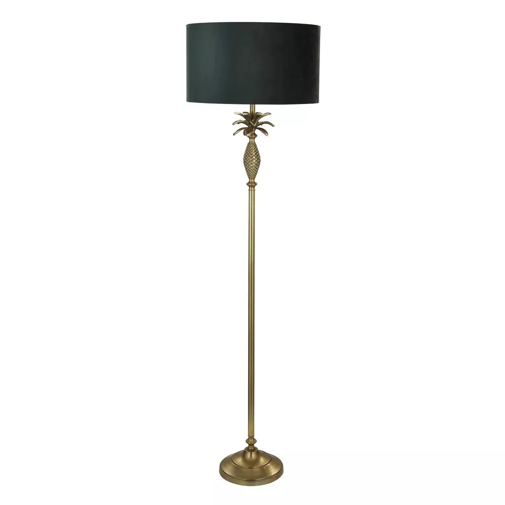 Searchlight Table Lamps Lux & Belle Pineapple Floor Lamp Antique Brass & Green Shade - Floor Lamps Searchlight Table Lamps Lux & Belle Pineapple Floor Lamp Antique Brass & Green Shade Floor Lamps