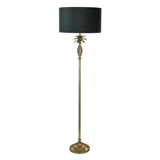 Searchlight Table Lamps Lux & Belle Pineapple Floor Lamp Antique Brass & Green Shade - Floor Lamps Searchlight Table Lamps Lux & Belle Pineapple Floor Lamp Antique Brass & Green Shade Floor Lamps