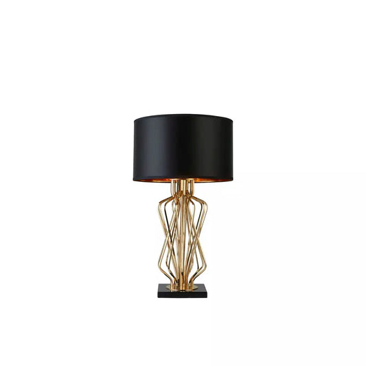 searchlight table lamps Ethan Table Lamp - Gold Metal, Black Marble & Black Fabric - searchlight table lamps Ethan Table Lamp - Gold Metal, Black Marble & Black Fabric
