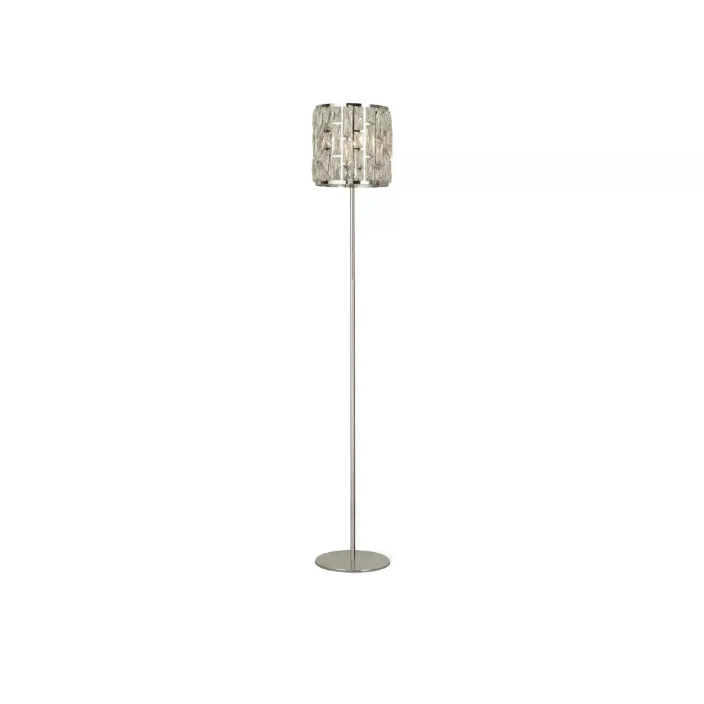 Searchlight Table Lamps Bijou Floor Lamp - Chrome Metal & Crystal Glass - Floor Lamps Searchlight Table Lamps Bijou Floor Lamp - Chrome Metal & Crystal Glass Floor Lamps