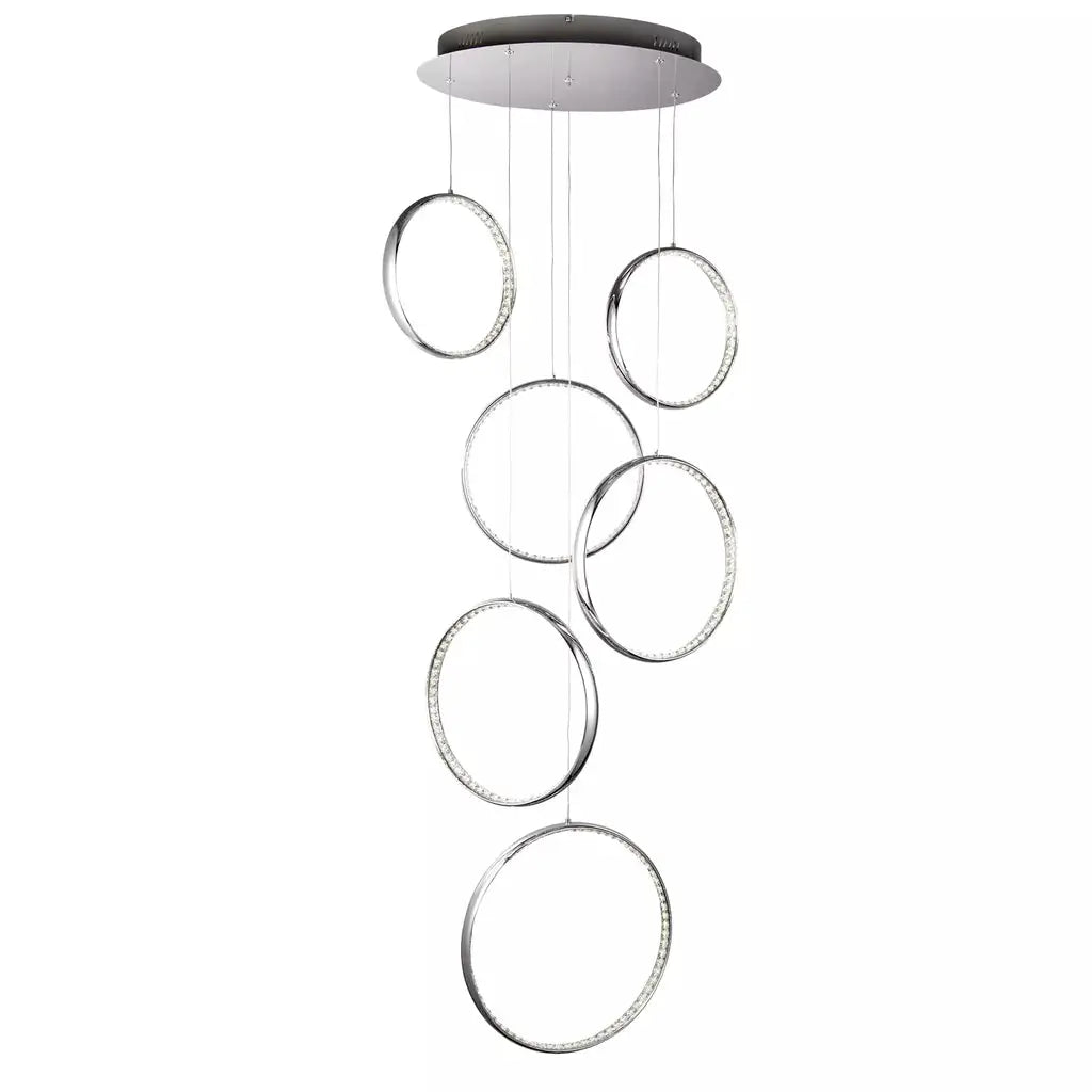 searchlight ceiling lights Rings 6Lt LED Drop Ceiling Light - Chrome & Clear Crystal - Ceiling Lights searchlight ceiling lights Rings 6Lt LED Drop Ceiling Light - Chrome & Clear Crystal Ceiling Lights