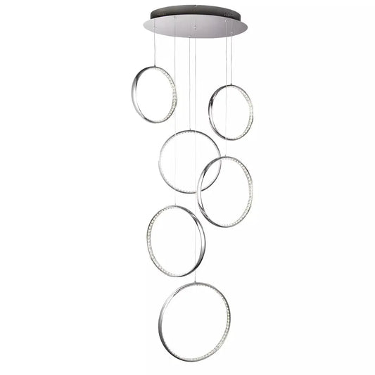 searchlight ceiling lights Rings 6Lt LED Drop Ceiling Light - Chrome & Clear Crystal - Ceiling Lights searchlight ceiling lights Rings 6Lt LED Drop Ceiling Light - Chrome & Clear Crystal Ceiling Lights