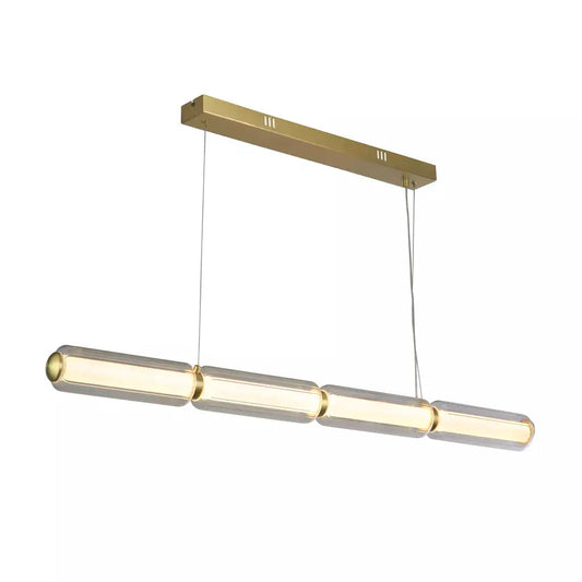 Searchlight Pendant Lights Mod LED Pendant, Satin Brass Metal, Opal Acrylic & Clear Gla - Searchlight Pendant Lights Mod LED Pendant, Satin Brass Metal, Opal Acrylic & Clear Gla