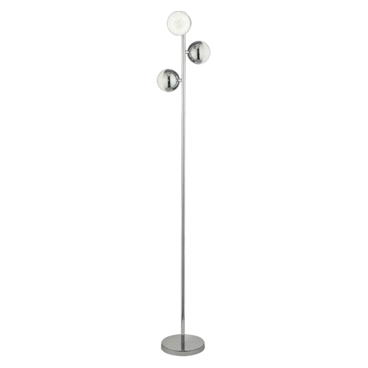 Searchlight Table Lamps Marbles 3Lt Floor Lamp - Chrome Metal & Crystal Sand - Floor Lamps Searchlight Table Lamps Marbles 3Lt Floor Lamp - Chrome Metal & Crystal Sand Floor Lamps