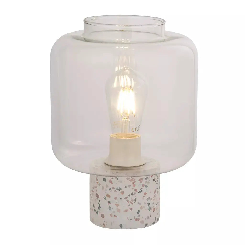 searchlight table lamps Holly Terrazzo Finish Lamp With Glass Shade - searchlight table lamps Holly Terrazzo Finish Lamp With Glass Shade