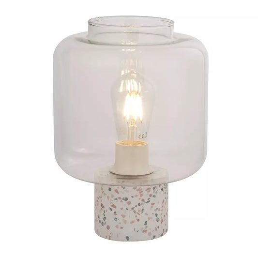 searchlight table lamps Holly Terrazzo Finish Lamp With Glass Shade - searchlight table lamps Holly Terrazzo Finish Lamp With Glass Shade