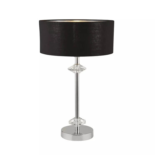 searchlight table lamps Ontario Table Lamp - Chrome & Black Shade - searchlight table lamps Ontario Table Lamp - Chrome & Black Shade