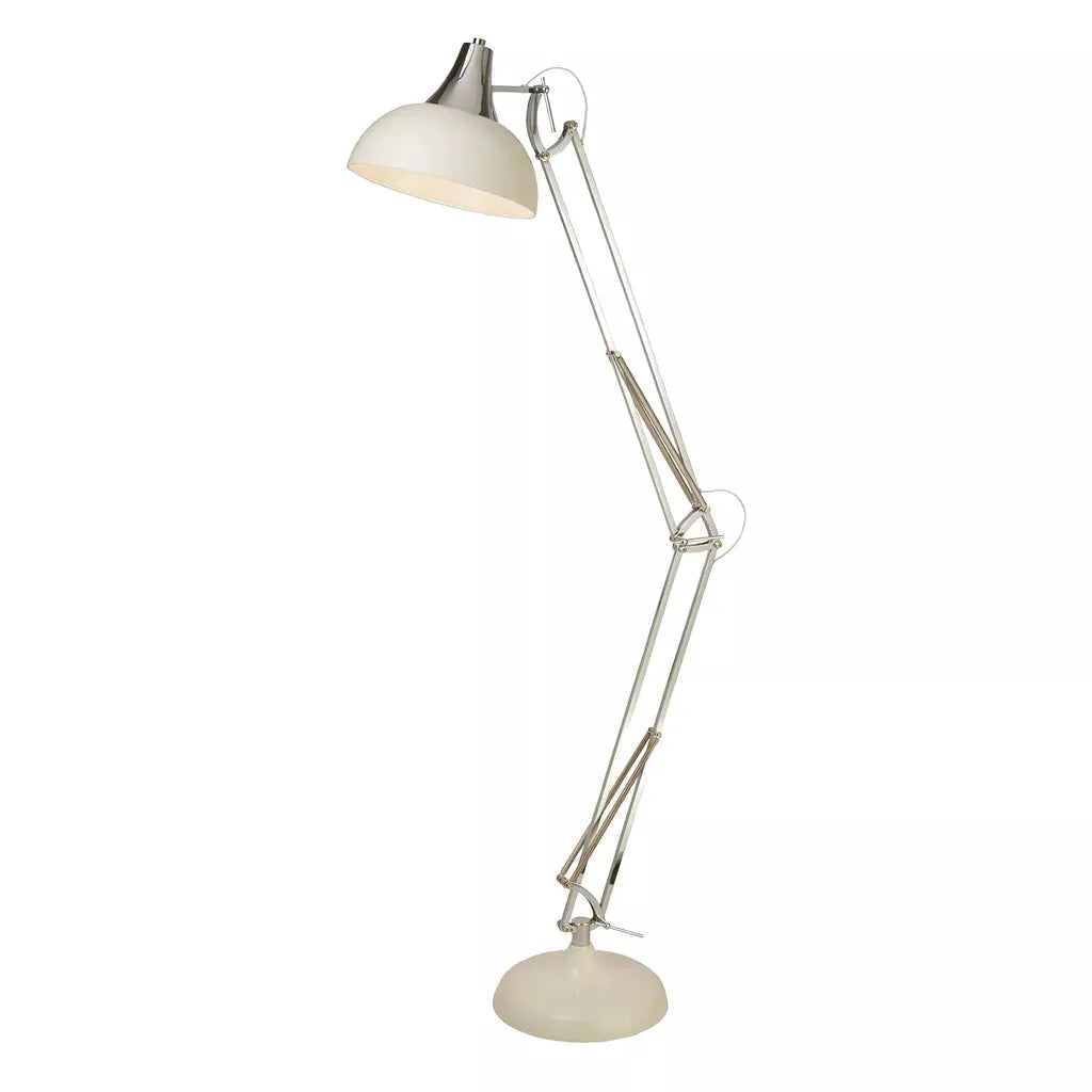 searchlight table lamps Goliath Task Floor Lamp - Chrome & Cream Metal - searchlight table lamps Goliath Task Floor Lamp - Chrome & Cream Metal