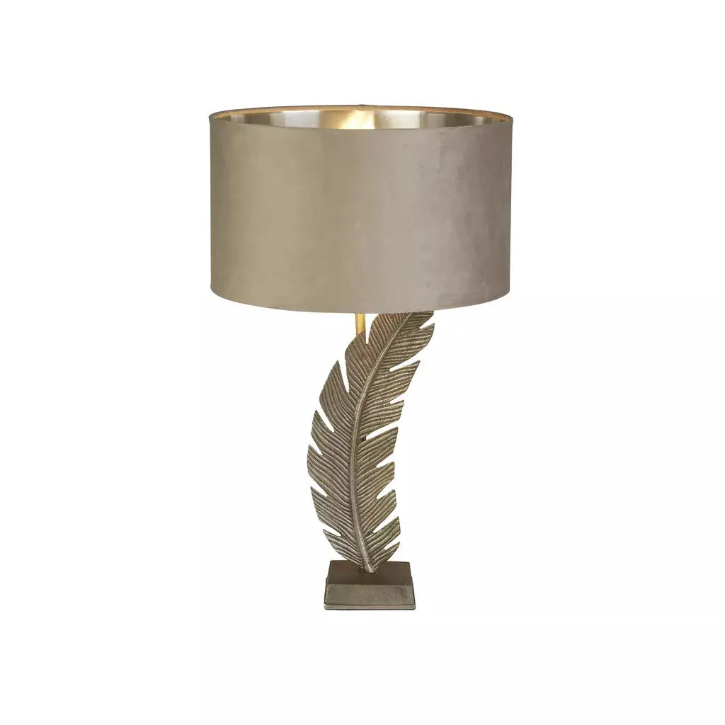 searchlight table lamps Lux & Belle Leaf Table Lamp - Antique Silver & Taupe Shade - searchlight table lamps Lux & Belle Leaf Table Lamp - Antique Silver & Taupe Shade