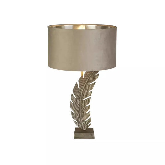 searchlight table lamps Lux & Belle Leaf Table Lamp - Antique Silver & Taupe Shade - searchlight table lamps Lux & Belle Leaf Table Lamp - Antique Silver & Taupe Shade