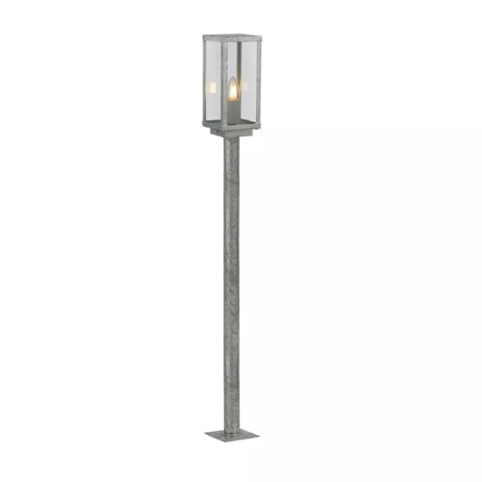 Searchlight Outdoor Bollards Box II Outdoor Post - Galvanised Silver Metal & Glass - Searchlight Outdoor Bollards Box II Outdoor Post - Galvanised Silver Metal & Glass