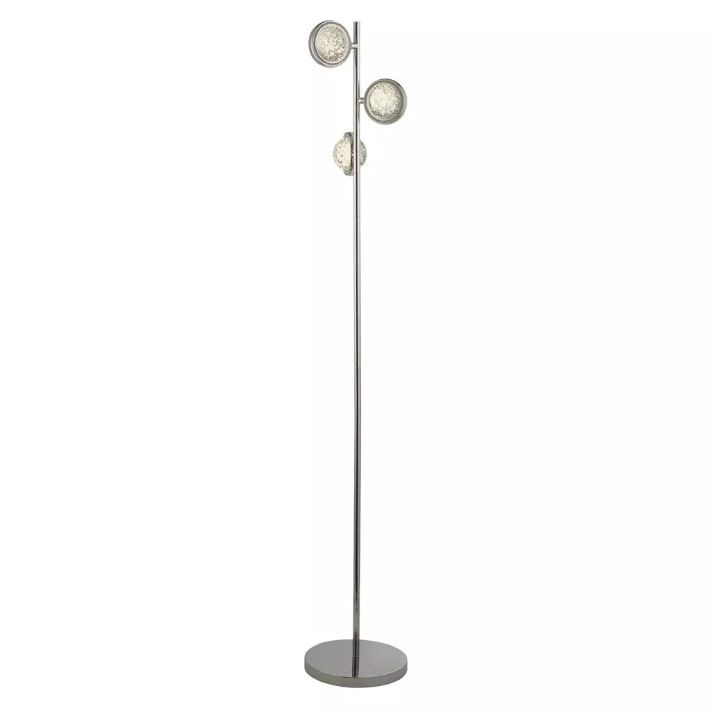 Searchlight Table Lamps Quartz 3Lt Floor Lamp - Chrome & Bubble Glass - Floor Lamps Searchlight Table Lamps Quartz 3Lt Floor Lamp - Chrome & Bubble Glass Floor Lamps