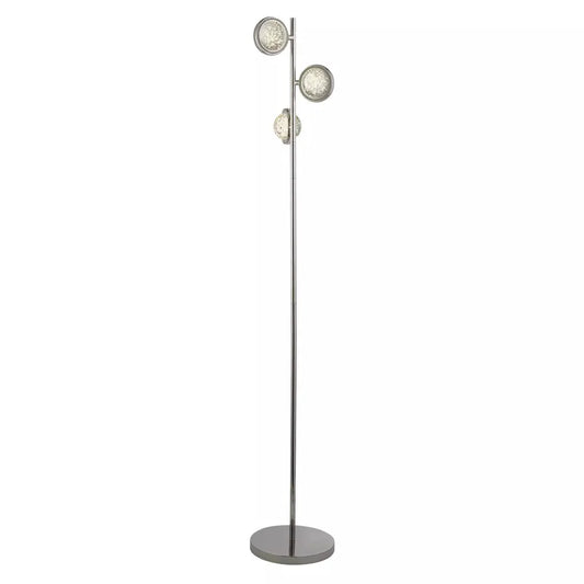 Searchlight Table Lamps Quartz 3Lt Floor Lamp - Chrome & Bubble Glass - Floor Lamps Searchlight Table Lamps Quartz 3Lt Floor Lamp - Chrome & Bubble Glass Floor Lamps