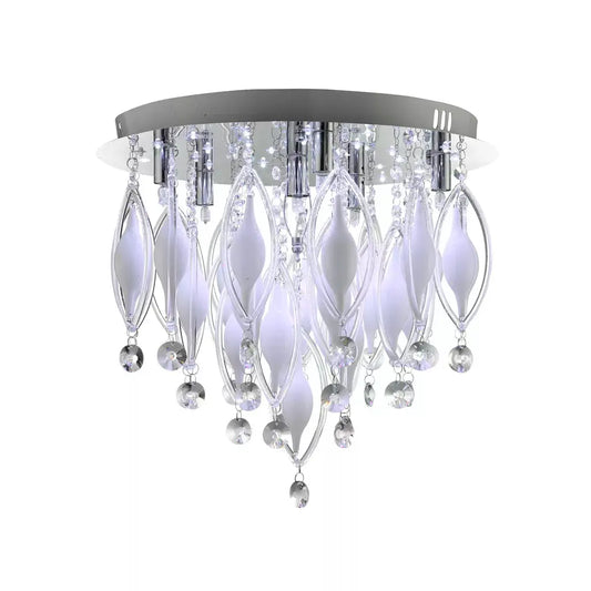 Searchlight Spindle 6Lt LED Remote Control Flush - Chrome & Glass - Ceiling Lights Searchlight Spindle 6Lt LED Remote Control Flush - Chrome & Glass Ceiling Lights