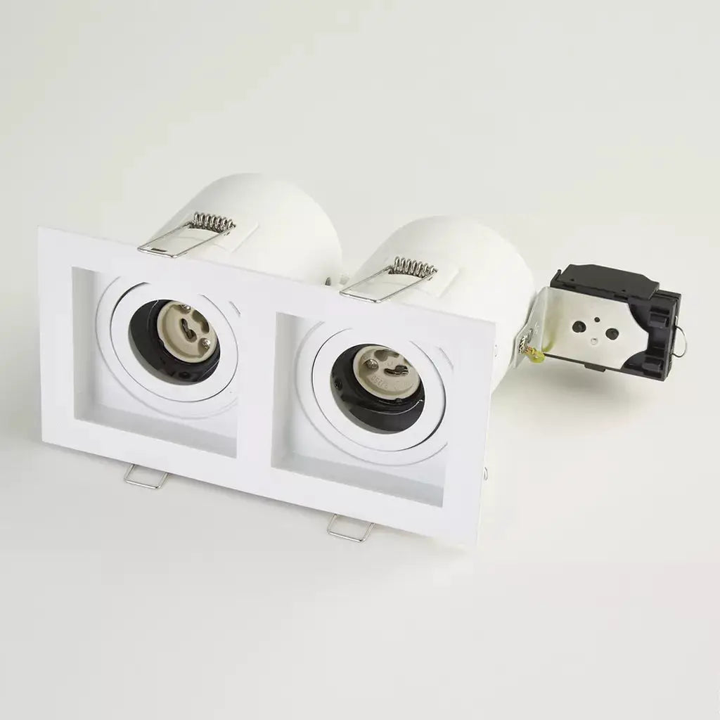 Searchlight Downlights Grid 2 GU10, Fire Rated, White - Searchlight Downlights Grid 2 GU10, Fire Rated, White
