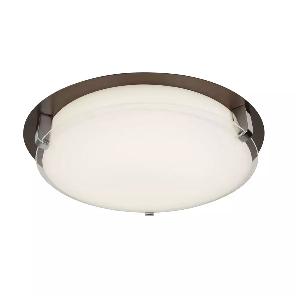 Searchlight Edinburgh LED Flush - Brown Metal & Opal Glass - Ceiling Lights Searchlight Edinburgh LED Flush - Brown Metal & Opal Glass Ceiling Lights