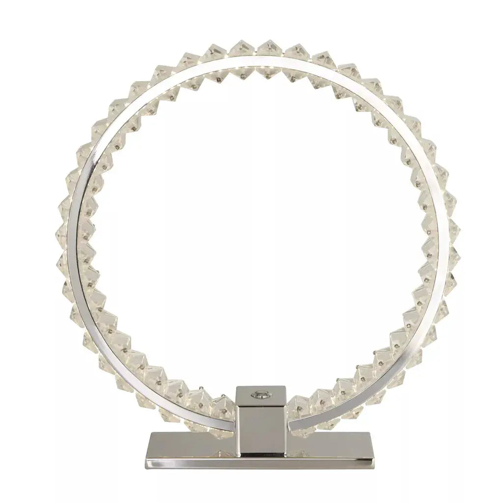 searchlight table lamps Lux & Belle LED Hoop Table Lamp - Chrome & Clear Glass - searchlight table lamps Lux & Belle LED Hoop Table Lamp - Chrome & Clear Glass