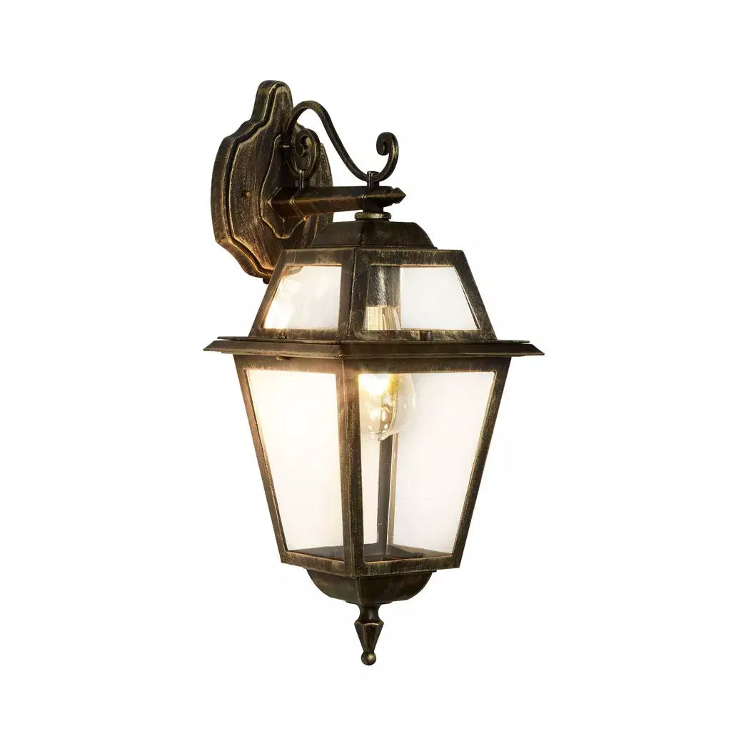 outdoor walllights New Orleans Outdoor Downlight - Black Gold, Clear Glass,IP44 - outdoor walllights New Orleans Outdoor Downlight - Black Gold, Clear Glass,IP44