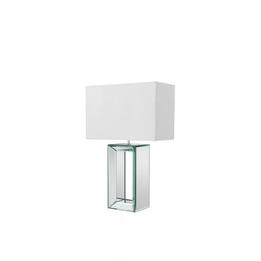 searchlight table lamps Mirror Table Lamp - Mirrored Base & White Faux Silk Shade - searchlight table lamps Mirror Table Lamp - Mirrored Base & White Faux Silk Shade