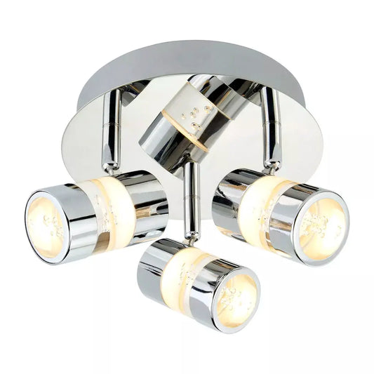 searchlight spots Bubbles 3Lt Round Spotlight - Chrome Metal & Bubble Acrylic - searchlight spots Bubbles 3Lt Round Spotlight - Chrome Metal & Bubble Acrylic