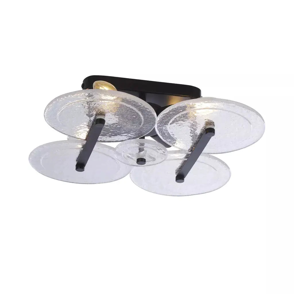 searchlight ceiling lights Lux & Belle 4LT Flush-Black-Metal & Clear Bubble Glass - Ceiling Lights searchlight ceiling lights Lux & Belle 4LT Flush-Black-Metal & Clear Bubble Glass Ceiling Lights