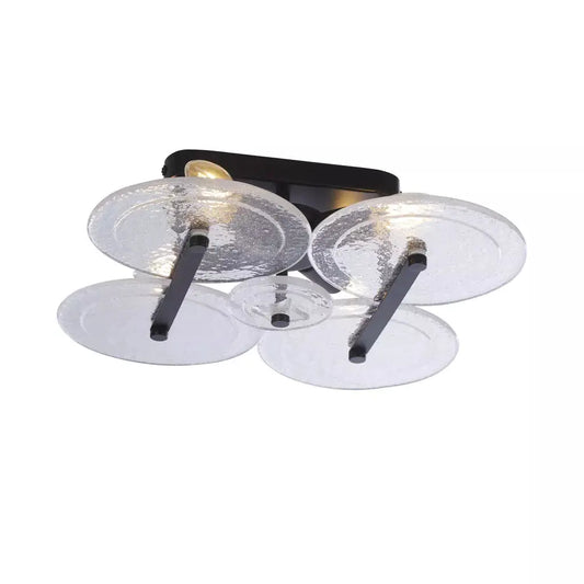 searchlight ceiling lights Lux & Belle 4LT Flush-Black-Metal & Clear Bubble Glass - Ceiling Lights searchlight ceiling lights Lux & Belle 4LT Flush-Black-Metal & Clear Bubble Glass Ceiling Lights