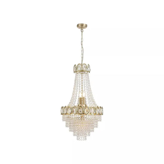Searchlight Pendant Lights Louis Phillipe 6Lt Pendant Lamp, Satin Brass with Clear crys - Searchlight Pendant Lights Louis Phillipe 6Lt Pendant Lamp, Satin Brass with Clear crys