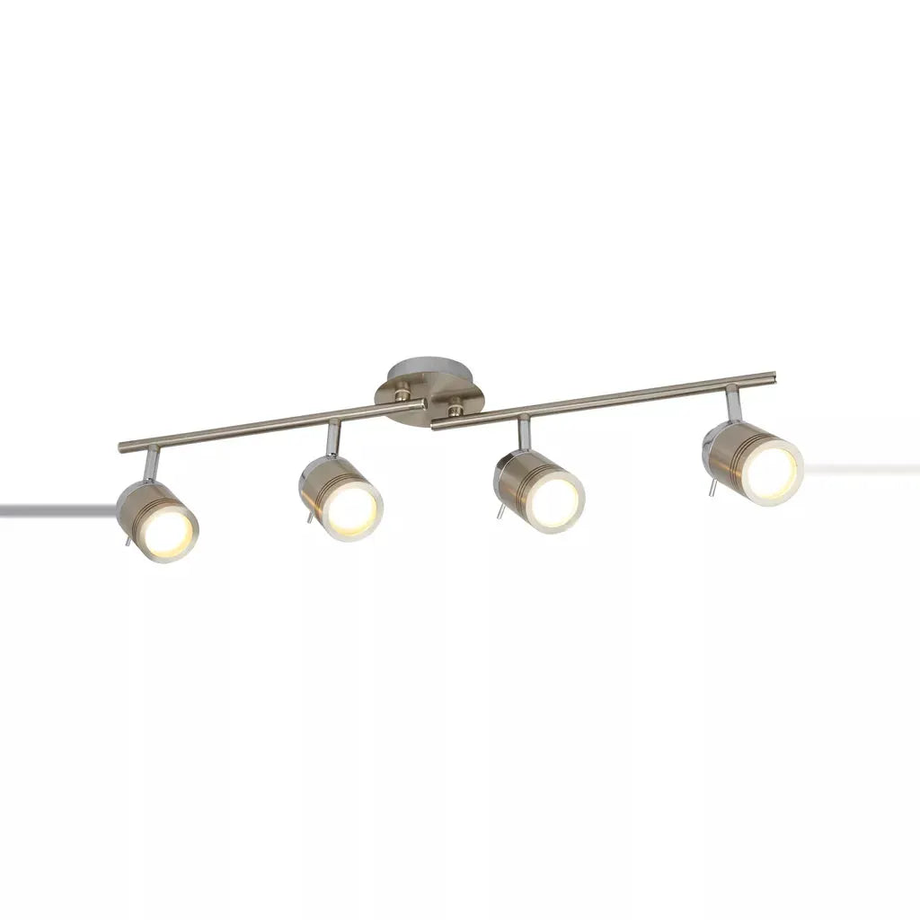 searchlight spots Samson 4Lt Split Bar Spotlight - Satin Silver Metal - searchlight spots Samson 4Lt Split Bar Spotlight - Satin Silver Metal