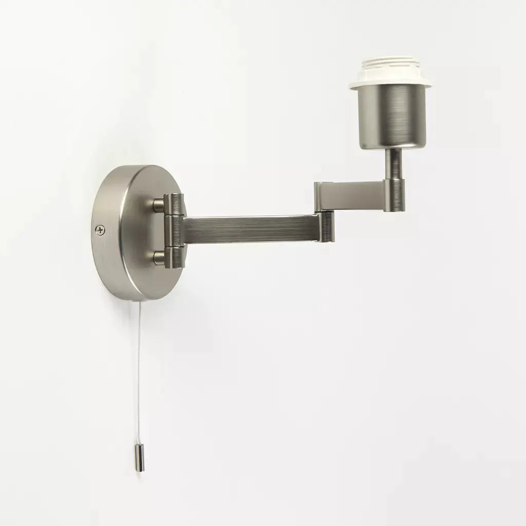 searchlight wall lights Fenchurch Wall Light, E27, Satin Nickel - searchlight wall lights Fenchurch Wall Light, E27, Satin Nickel