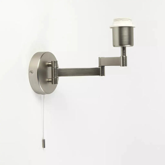 searchlight wall lights Fenchurch Wall Light, E27, Satin Nickel - searchlight wall lights Fenchurch Wall Light, E27, Satin Nickel