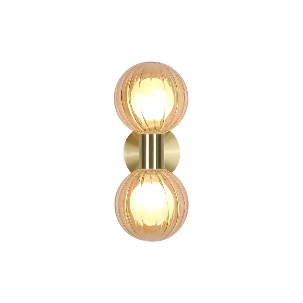 searchlight wall lights Luminsphere 2Lt Wall Light, Brass with Champagne Glass IP44 - searchlight wall lights Luminsphere 2Lt Wall Light, Brass with Champagne Glass IP44