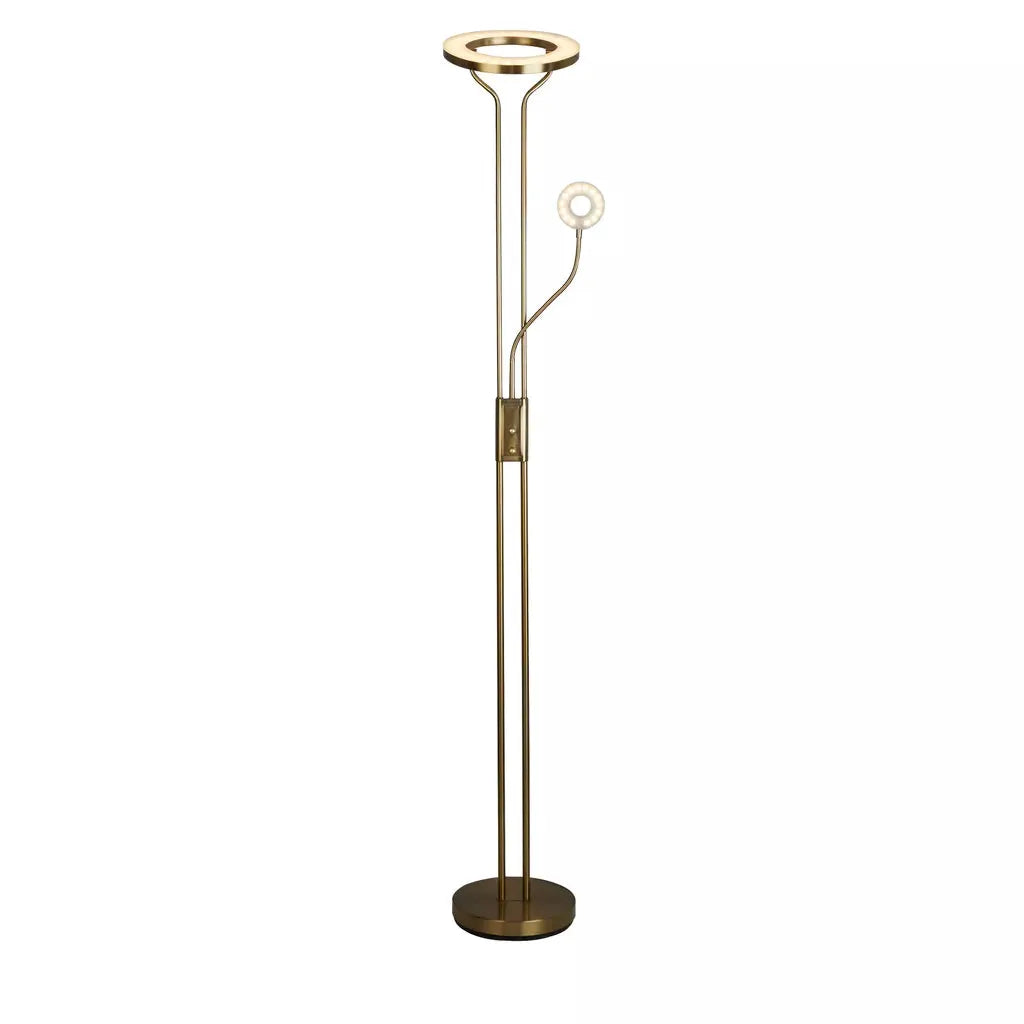 Searchlight Table Lamps Mother & Child Floor Lamp - Satin Brass Metal - Floor Lamps Searchlight Table Lamps Mother & Child Floor Lamp - Satin Brass Metal Floor Lamps