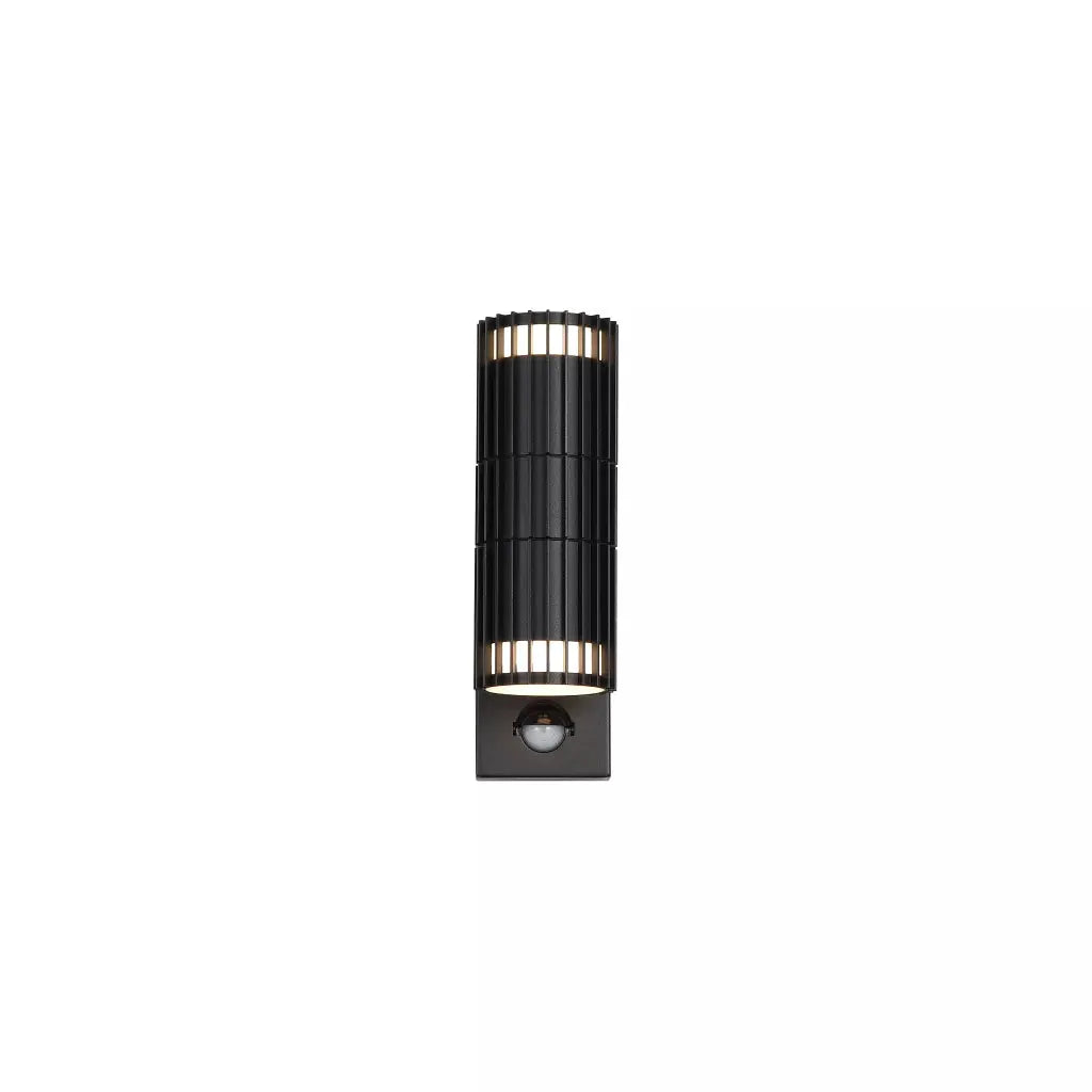 outdoor walllights Detroit 2Lt Up/Down Outdoor Wall Light with PIR, Black Metal - outdoor walllights Detroit 2Lt Up/Down Outdoor Wall Light with PIR, Black Metal