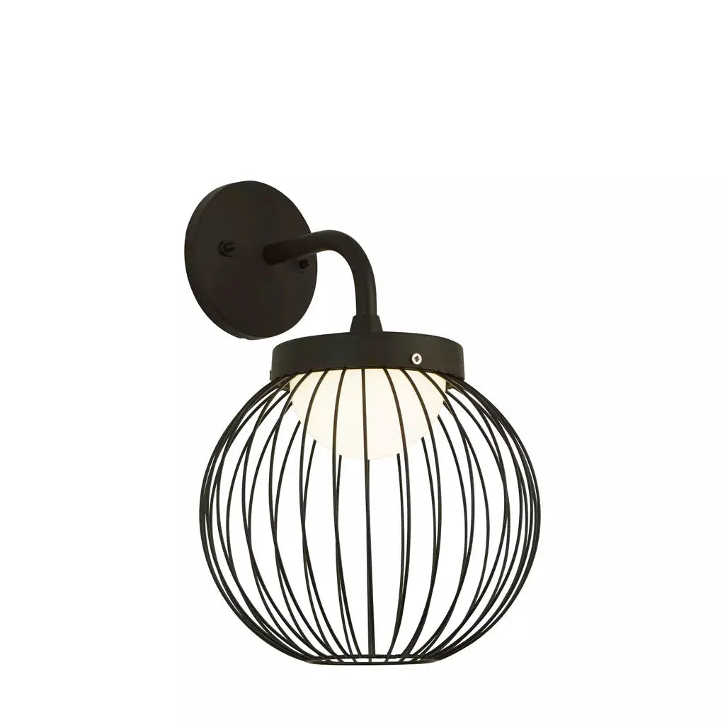 outdoor walllights x Cabin Outdoor Wall Light - Black Metal & Opal Polycarb - outdoor walllights x Cabin Outdoor Wall Light - Black Metal & Opal Polycarb