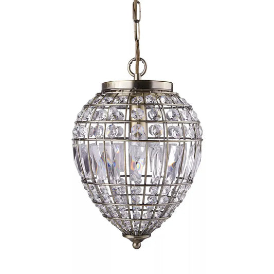 Searchlight Pendant Lights Pineapple Pendant - Antique Brass Metal & Glass - Searchlight Pendant Lights Pineapple Pendant - Antique Brass Metal & Glass
