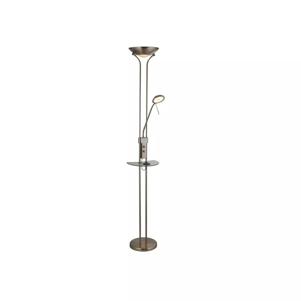 Searchlight Table Lamps Mother & Child USB Floor Lamp - Satin Nickel Metal - Floor Lamps Searchlight Table Lamps Mother & Child USB Floor Lamp - Satin Nickel Metal Floor Lamps