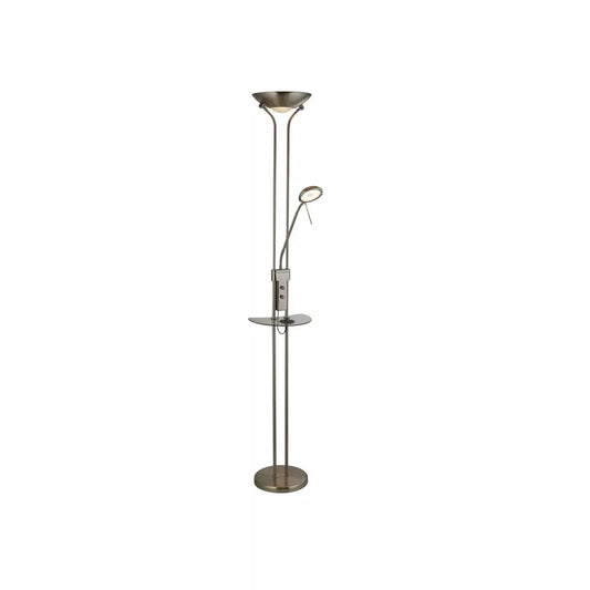 Searchlight Table Lamps Mother & Child USB Floor Lamp - Satin Nickel Metal - Floor Lamps Searchlight Table Lamps Mother & Child USB Floor Lamp - Satin Nickel Metal Floor Lamps