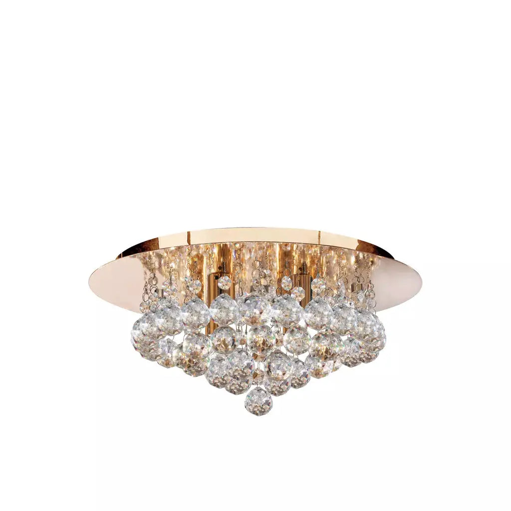 searchlight ceiling lights Hanna 4Lt Flush - Gold Metal & Clear Crystal - Ceiling Lights searchlight ceiling lights Hanna 4Lt Flush - Gold Metal & Clear Crystal Ceiling Lights