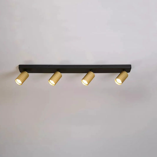 searchlight spots Anna 4 Bar GU10 Fluted Spotlight, Anodised Gold - searchlight spots Anna 4 Bar GU10 Fluted Spotlight, Anodised Gold