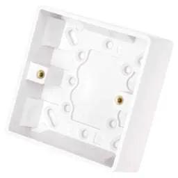 PATRESS BOX Scolmore Click Curva 1 Gang 25mm Pattress Back Box White - PATRESS BOX Scolmore Click Curva 1 Gang 25mm Pattress Back Box White
