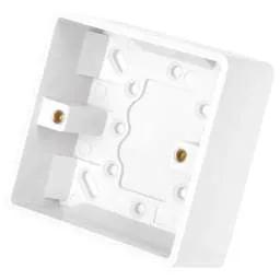 PATRESS BOX Scolmore Click Curva 1 Gang 35mm Pattress Back Box White - PATRESS BOX Scolmore Click Curva 1 Gang 35mm Pattress Back Box White