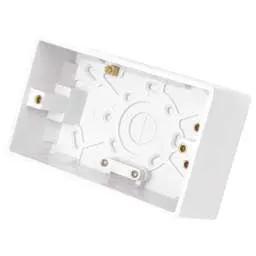 PATRESS BOX Scolmore Click Curva 2 Gang 47mm Pattress Back Box White - PATRESS BOX Scolmore Click Curva 2 Gang 47mm Pattress Back Box White
