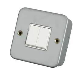 pvc back boxes Scolmore Click Essentials 10A 2 Gang 2 Way Light Switch Metal Clad - pvc back boxes Scolmore Click Essentials 10A 2 Gang 2 Way Light Switch Metal Clad