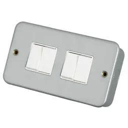 pvc back boxes Scolmore Click Essentials 10A 4 Gang 2 Way Light Switch Metal Clad - pvc back boxes Scolmore Click Essentials 10A 4 Gang 2 Way Light Switch Metal Clad