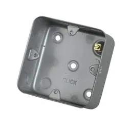 pvc back boxes Scolmore Click Essentials 1 Gang 40mm Surface Mounting Box with Knockouts Metal Clad - pvc back boxes Scolmore Click Essentials 1 Gang 40mm Surface Mounting Box with Knockouts Metal Clad