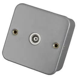 pvc back boxes Scolmore Click Essentials 1 Gang Isolated Coaxial Socket Metal Clad - pvc back boxes Scolmore Click Essentials 1 Gang Isolated Coaxial Socket Metal Clad