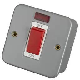 pvc back boxes Scolmore Click Essentials 45A DP 1 Gang Switch with Neon Metal Clad - pvc back boxes Scolmore Click Essentials 45A DP 1 Gang Switch with Neon Metal Clad